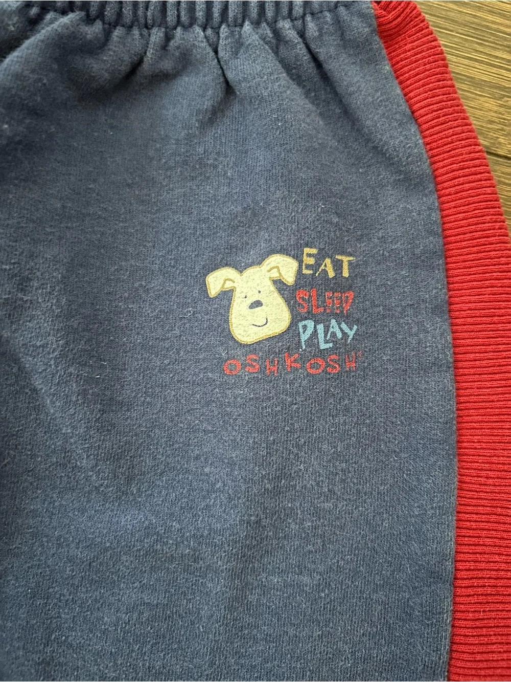 Vintage Oshkosh Navy and Red Jogger Sweatpants
